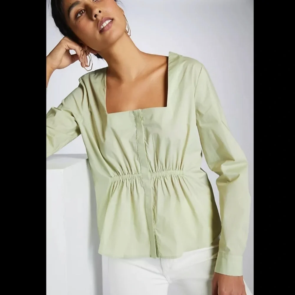 Anthropologie NWT Harshman Puff-Sleeved Babydoll Blouse Size S. - Picture 2 of 5